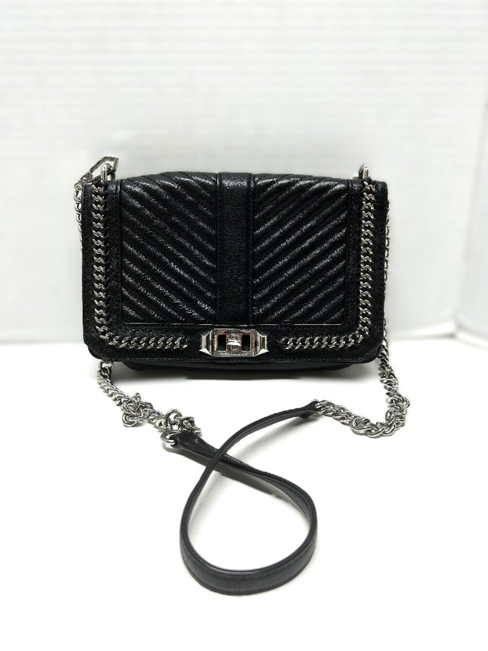 Rebecca Minkoff Chevron Love quilted leather crossbody bag